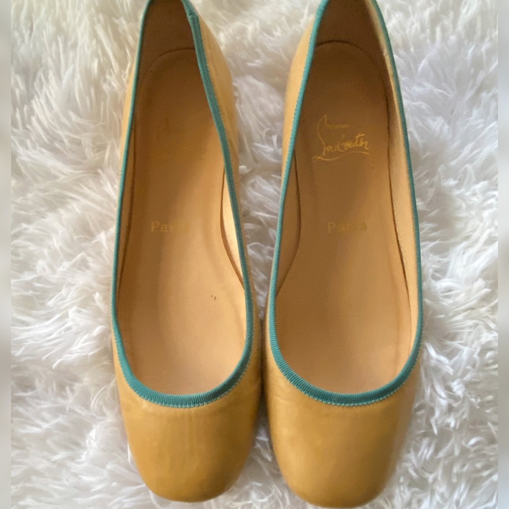 Christian Louboutin Nude Square Toe Ballet Flats - Picture 2 of 8